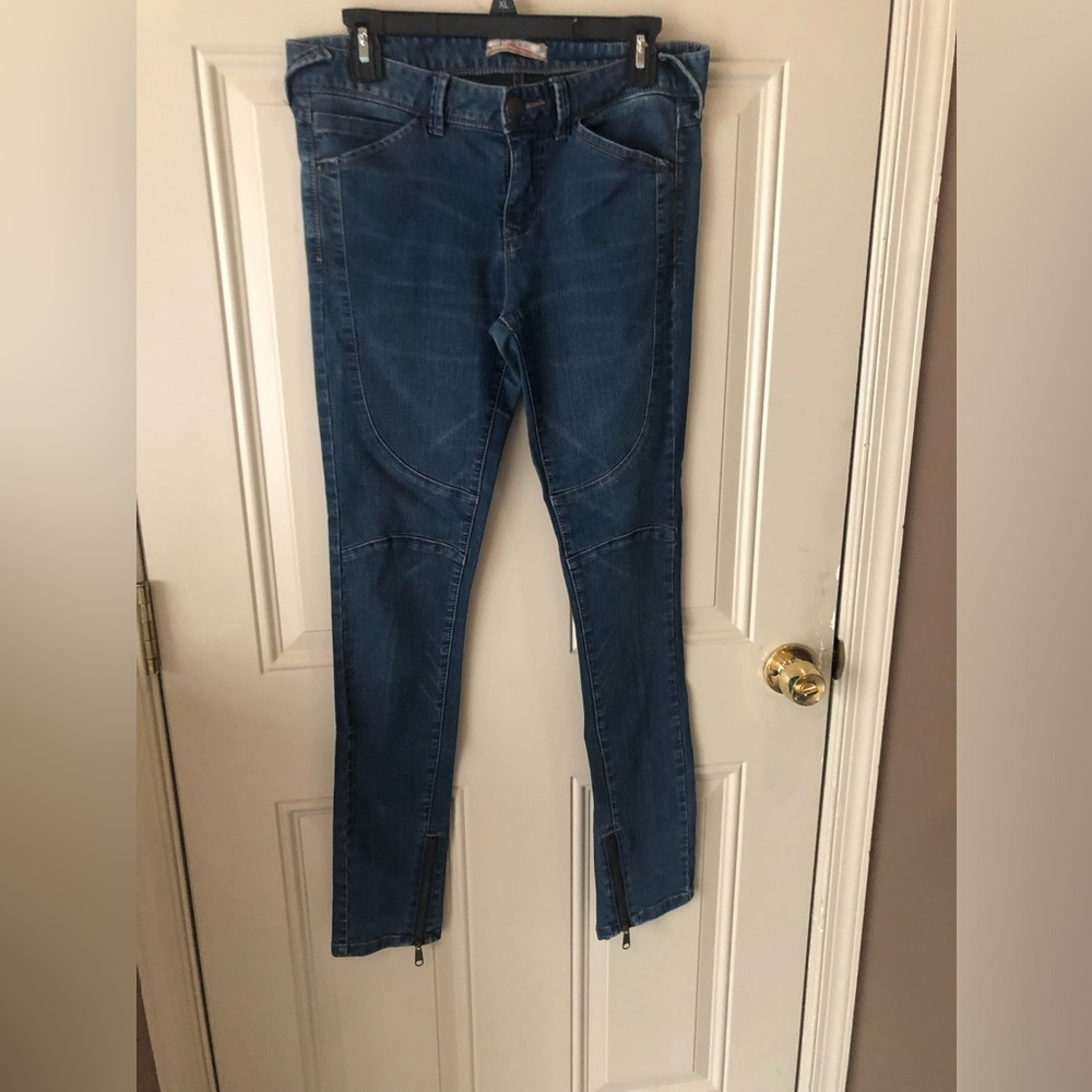Free People Dark Blue Skinny Jeans